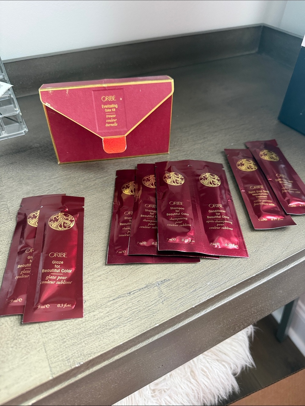 Oribe Beautiful Color Glaze & split end seal w Shampoo & Conditioner